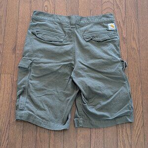 Carhartt Relaxed Fit Khaki Green Cargo Shorts - Size 30